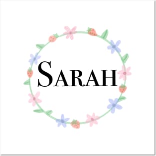 Sarah name design Posters and Art